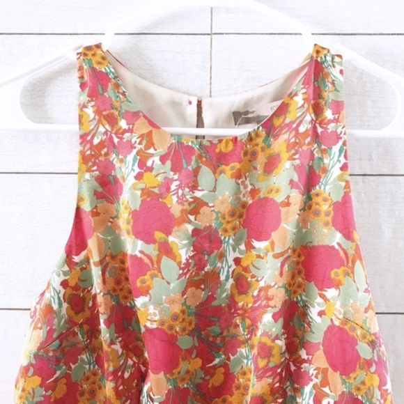 Forever 21 Pink Orange Floral Sleeveless Dress - Picture 3 of 8
